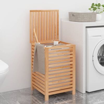 vidaXL Laundry Basket 45x45x65 cm Solid Wood Walnut | vidaXL.com.au