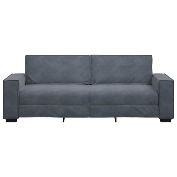vidaXL 3-Seater Sofa Dark Grey 180 cm Velvet