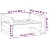 vidaXL Dog Bed White 55.5x45.5x28 cm Solid Pine Wood