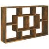 vidaXL Wall Shelf Smoked Oak 85x16x52,5 cm Engineered Wood