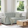 vidaXL Loveseat Sofa Light Grey 140 cm Velvet