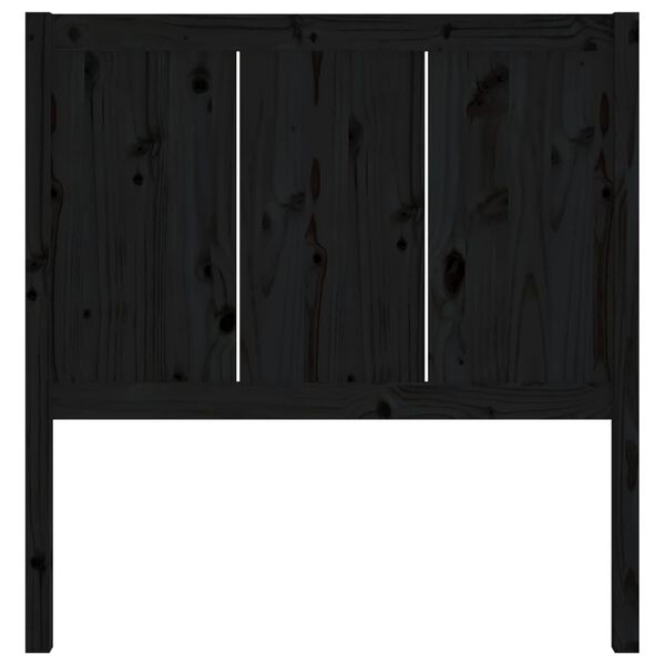 vidaXL Bed Headboard Black 95.5x4x100 cm Solid Pine Wood