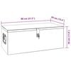 vidaXL Storage Box Black 80x39x30 cm Aluminium