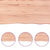 vidaXL Table Top Light Brown 120x50x(2-6)cm Treated Solid Wood Live Edge
