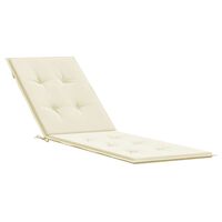 vidaXL Deck Chair Cushion Cream (75+105)x50x3 cm