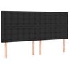 vidaXL Headboard Black 160x5x118/128 cm Faux Leather