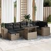 vidaXL 5 Piece Garden Sofa Set with Cushions Grey Poly Rattan