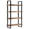 vidaXL Bookcase 4-Tier 110x40x180 cm Solid Wood Reclaimed and Iron
