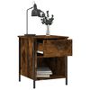 vidaXL Bedside Cabinet Smoked Oak 40x42x50 cm Engineered Wood