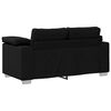 vidaXL Sofa 3 pcs Black 219 x 80 x 82 cm Fabric
