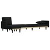 vidaXL L-shaped Sofa Bed Black 275x140x70 cm Fabric