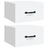 vidaXL Wall-mounted Bedside Cabinets 2 pcs White 35x35x20 cm
