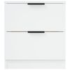 vidaXL Bedside Cabinets 2 pcs White Engineered Wood