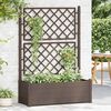 vidaXL Garden Planter with Trellis 100x43x142 cm PP Mocha