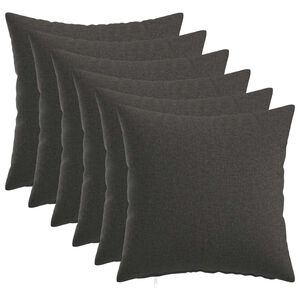 vidaXL Cushion Cover 6 pcs HEERLEN Dark Grey 40 x 40 cm Fabric