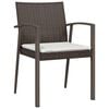 vidaXL Garden Chairs with Cushions 6 pcs Brown 56.5x57x83 cm Poly Rattan