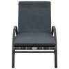 vidaXL Sun Loungers with Table Poly Rattan Anthracite