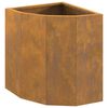 vidaXL Corner Planter Rusty 30 x 30 x 35 cm Weathering steel