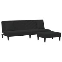 vidaXL 2 Piece Sofa Set with Pillows Black Velvet