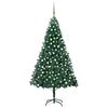 vidaXL Artificial Pre-lit Christmas Tree with Ball Set Green 240 cm
