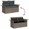 vidaXL Garden Sofa Set with Cushion Manual 11 pcs Grey Poly Rattan