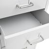 vidaXL Mobile File Cabinet Grey 28x41x109 cm Metal
