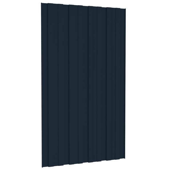 vidaXL Roof Panels 36 pcs Galvanised Steel Anthracite 80x45 cm