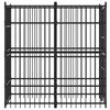 vidaXL Outdoor Dog Kennel Steel 1.84 m&sup2;