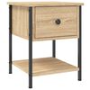 vidaXL Bedside Table Sonoma Oak 34x35.5x45 cm Engineered Wood