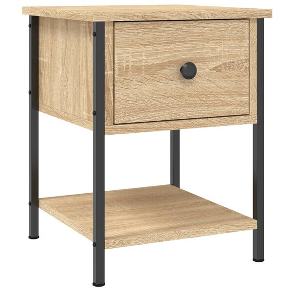 vidaXL Bedside Table Sonoma Oak 34x35.5x45 cm Engineered Wood