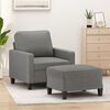 vidaXL Sofa Chair with Footstool Dark Grey 60 cm Fabric