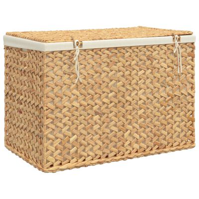 vidaXL Laundry Basket with 3 Sections 75x42.5x52 cm Water Hyacinth