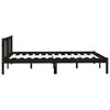vidaXL Bed Frame without Mattress Black Solid Wood Pine King Size