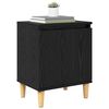 vidaXL Bedside Cabinet Black Oak 40 x 30 x 50 cm Engineered Wood