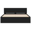 vidaXL Bed Frame without Mattress Black 150x200 cm King Size