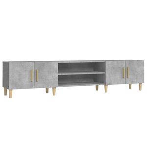 vidaXL TV Cabinet Concrete Grey 180x31,5x40 cm Engineered Wood