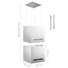 vidaXL Hanging Island Range Hood Touch Sensor LCD 37cm Stainless Steel