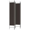 vidaXL 4-Panel Room Divider Brown 160x220 cm Fabric