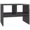 vidaXL Side Table High Gloss Grey 60x40x45 cm Engineered Wood