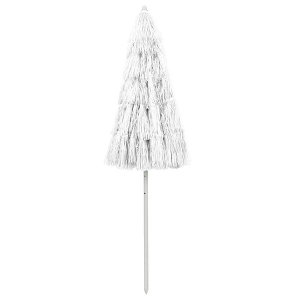 vidaXL Hawaii Beach Parasol White 240 cm