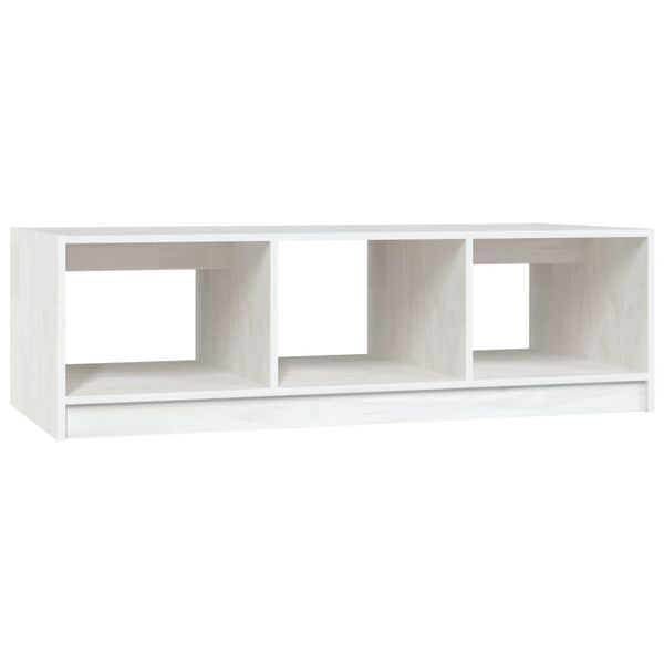 vidaXL Coffee Table White 110x50x34 cm Solid Pinewood