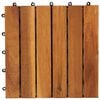 vidaXL Decking Tile 10 pcs Brown 30 x 30 cm Acacia Hardwood