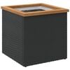 vidaXL Planter Black 40x40x40 cm Poly Rattan