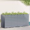 vidaXL Wheelie Bin Storage for 4 Bins Light Grey 272 x 77.5 x 121.5 cm