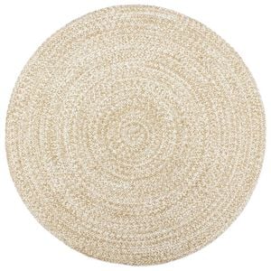 vidaXL Rug | White and Brown | Jute and Cotton | Large | Durable | Area Rug