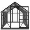vidaXL Glass Greenhouse Anthracite 155x395.5x191 cm Aluminium