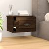 vidaXL Wall-mounted Bedside Cabinet Brown Oak 41.5x36x28cm