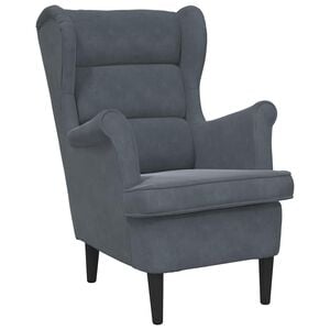 vidaXL Armchair Dark Grey Velvet