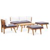 vidaXL 6 Piece Garden Lounge Set Solid Acacia Wood