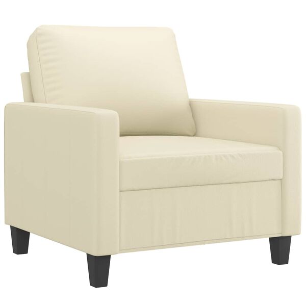 vidaXL Sofa Chair Cream 60 cm Faux Leather